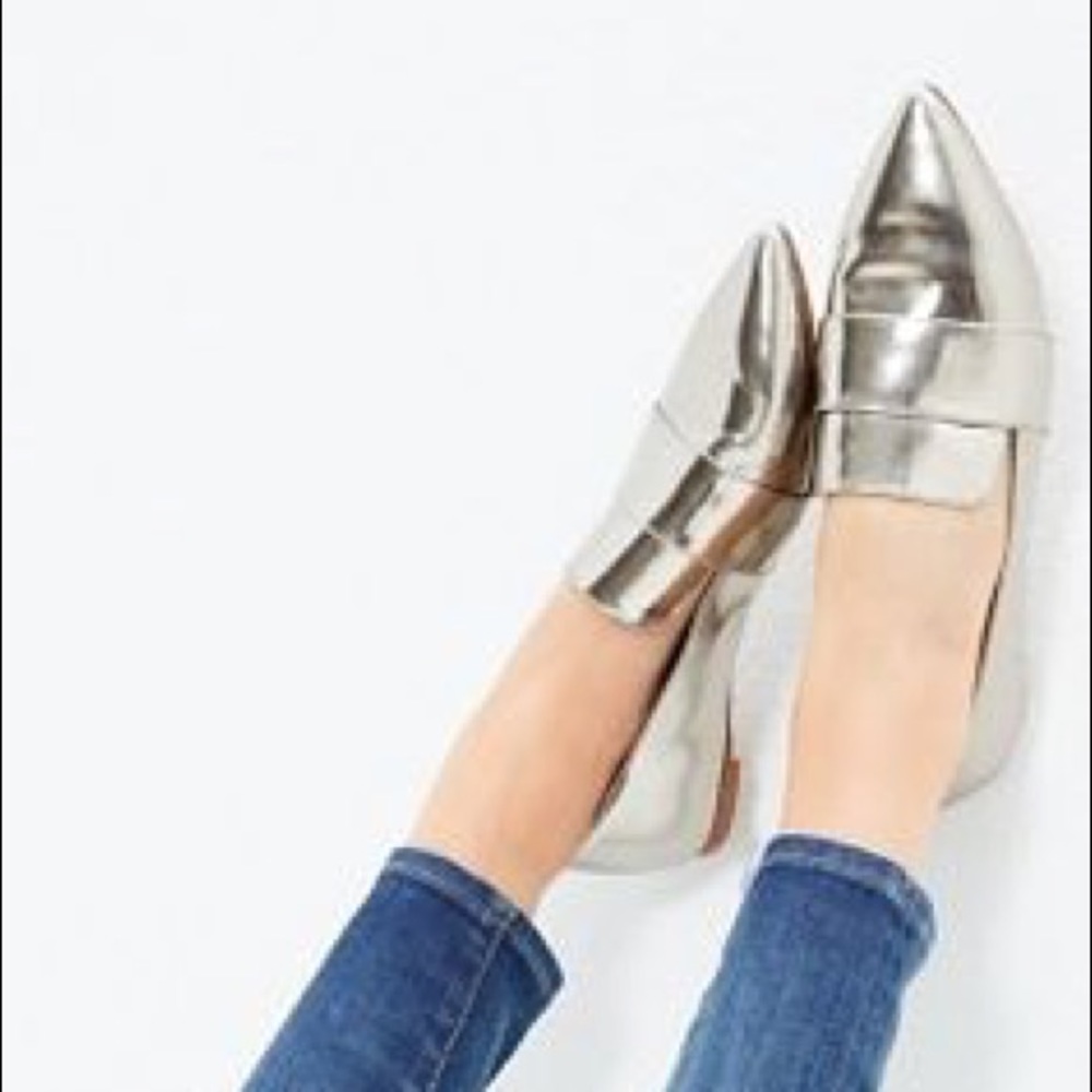 Madewell metallic loafers